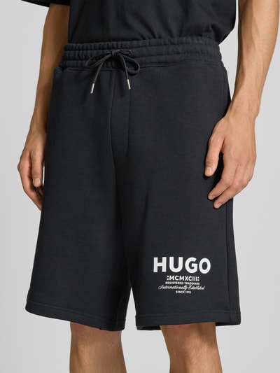 Hugo Blue Regular Fit Sweatshorts aus reiner Baumwolle Modell 'NOMARIO' Black 3