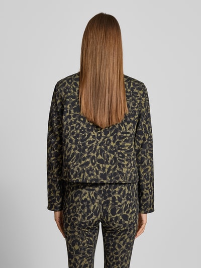 Marc Cain Regular Fit Blazer mit Reißverschluss Khaki 5