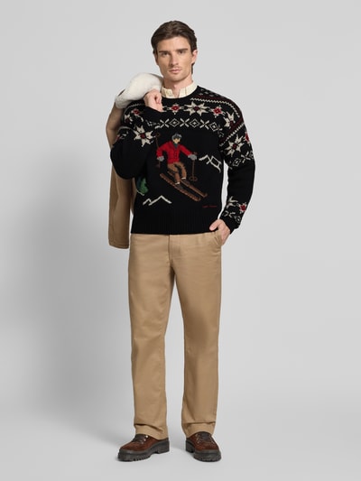 Polo Ralph Lauren Gebreide trui met motiefprint Zwart - 1