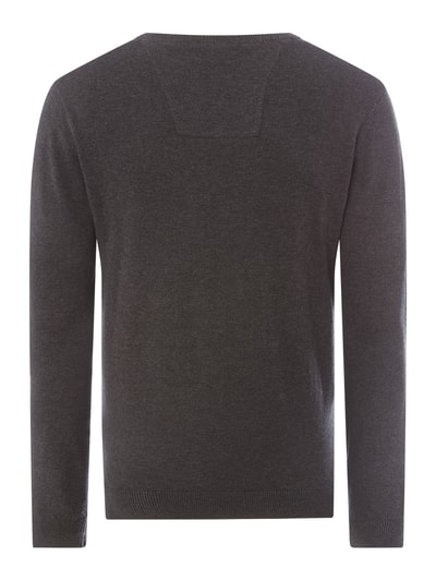 Tom Tailor Gebreide pullover met V-hals Donkergrijs gemêleerd - 4