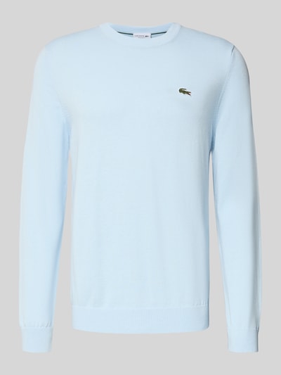 Lacoste Regular Fit Strickpullover aus Baumwoll-Mix  Hellblau 2