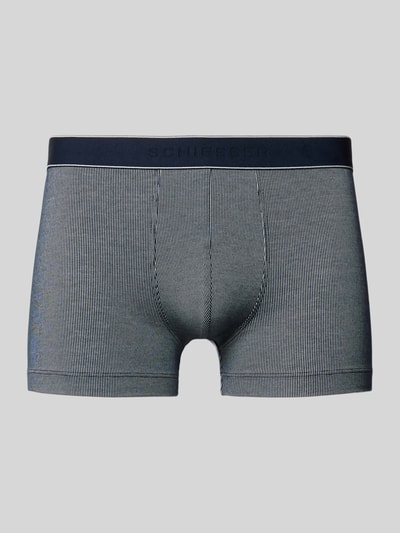 Schiesser Boxershort met elastische band met logo Marineblauw - 1