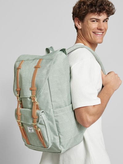 Herschel Rucksack mit Label-Patch Modell 'Little America™' Hellgruen 1
