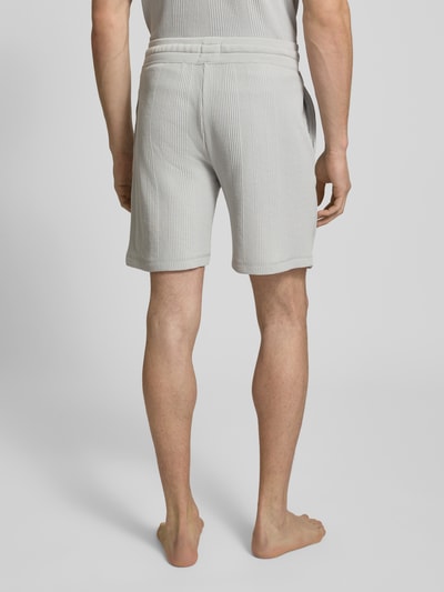 BOSS Regular Fit Shorts mit Waffelstruktur Modell 'STRUCTURE' Hellgrau 5