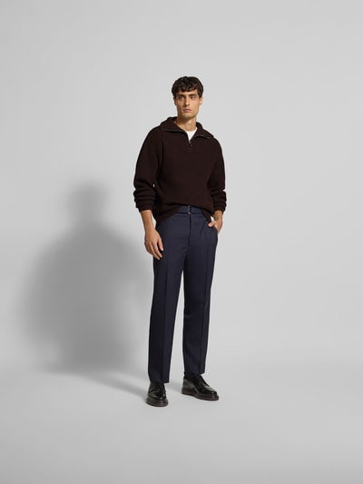 Officine Générale Sweatshirt mit Troyer-Kragen Dunkelbraun 1