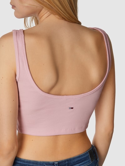 Tommy Jeans Korte top met geborduurd logo Roze - 3