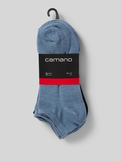 camano Sneakersokken met ribboordjes in een set van 5 paar Marineblauw - 3