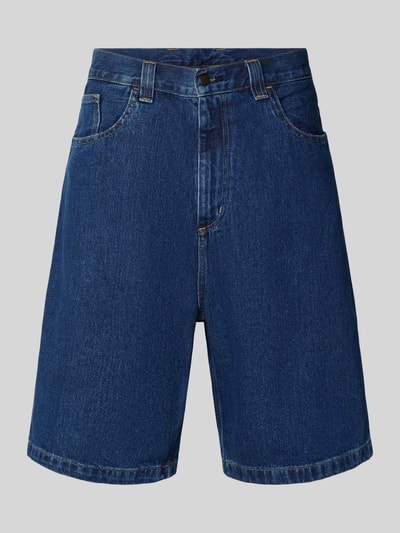 Produktfoto, Jeansshorts mit Eingrifftaschen Modell 'Brandon' von Carhartt Work In Progress, Reine Baumwolle, Relaxed-Fit, dunkelblaue Struktur