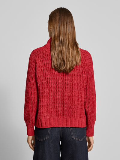 monari Strickpullover mit gerippten Abschlüssen Rot 5