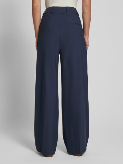 MOS MOSH Wide leg pantalon met bandplooien, model 'Kay Piet' Marineblauw - 5