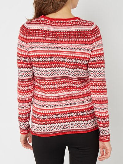 Montego Pullover mit Streifenmuster  Rot 5