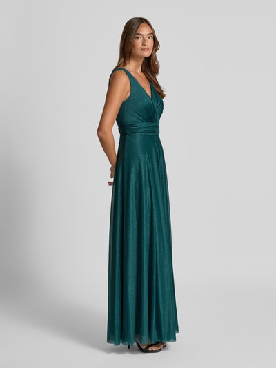 Christian Berg Cocktail Sukienka wieczorowa z tasiemką w talii Ciemnozielony melanż 1