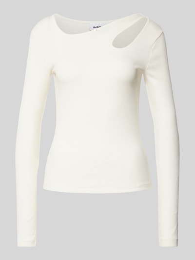 moves Longsleeve mit Cut Out Modell 'Luvie' Weiss 3