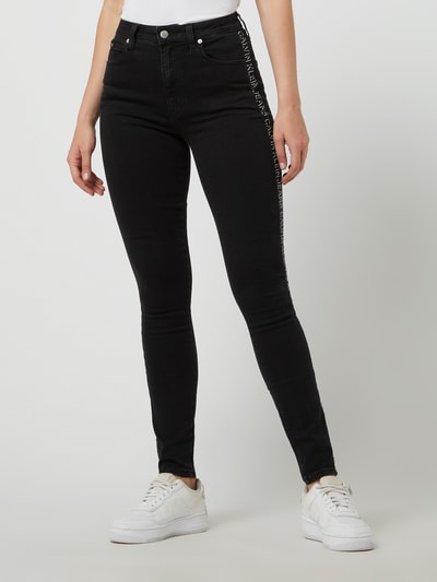 Calvin Klein Jeans Skinny fit high rise jeans met stretch  Zwart - 4