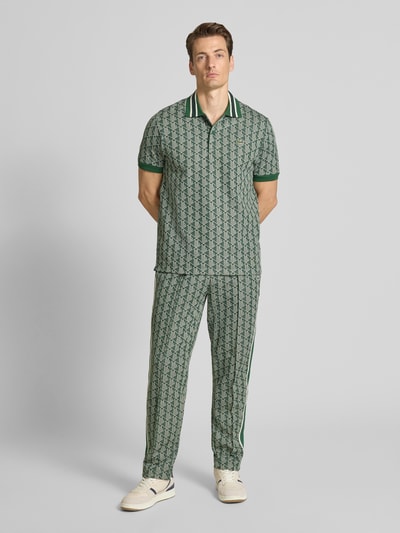 Lacoste Regular Fit Poloshirt mit Allover-Muster Gruen 1