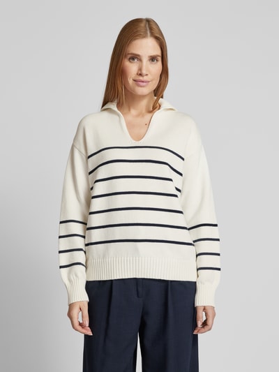 MaxMara Leisure Strickpullover mit V-Ausschnitt Modell 'BILLY' Weiss 4