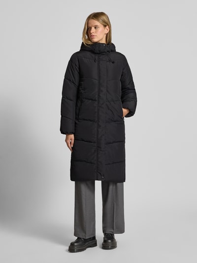 Only Płaszcz pikowany o kroju relaxed fit z kapturem model ‘MAGGI LIFE’ Czarny 4