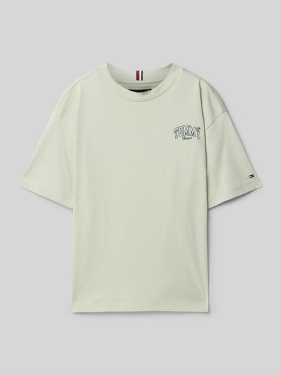 Tommy Hilfiger Teens T-Shirt aus reiner Baumwolle mit Logo-Print Modell 'VARSITY' Schilf 1