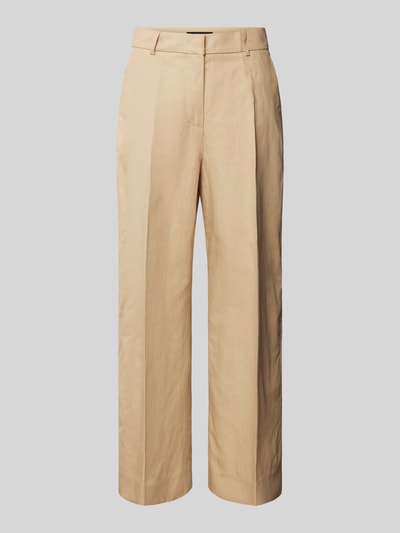 Weekend Max Mara Flared Cut Stoffhose mit Gürtelschlaufen Modell 'ZIRCONE' Sand 2