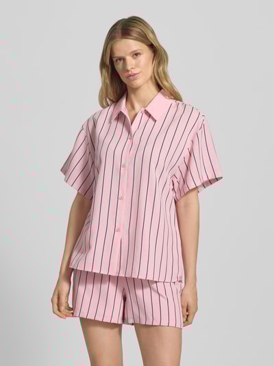 OH APRIL Loose Fit Bluse aus Viskose-Mix mit Knopfleiste Modell 'Mira' Rose 4