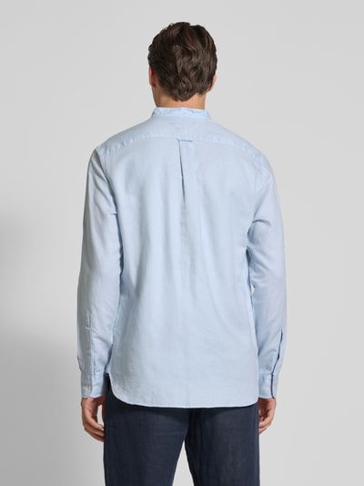 Tommy Hilfiger Regular fit vrijetijdsoverhemd van een mix van katoen en linnen Lichtblauw - 5