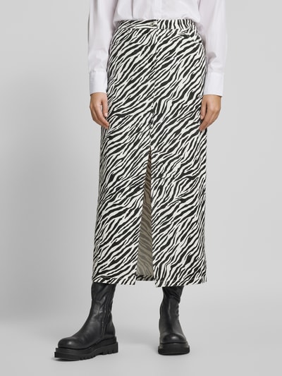 ICHI Maxirock mit Gehschlitz Modell 'ZEBRA' Black 4