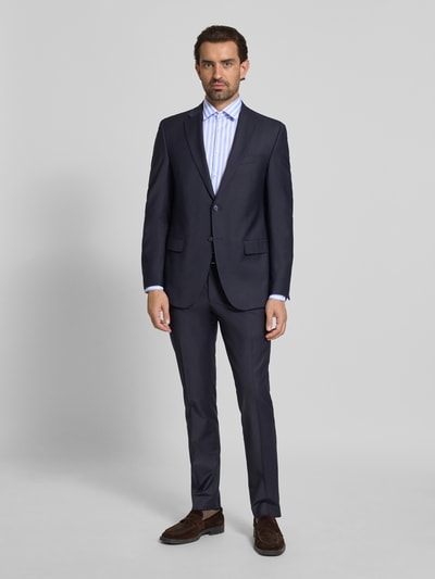 Jake*s Slim fit zakelijk overhemd met kentkraag Bleu - 1