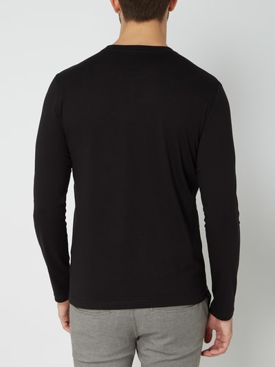 Marc O'Polo Shaped Fit Longsleeve mit Logo-Print Black 5