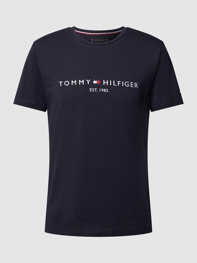 Tommy Hilfiger T-shirt z bawełny bio Granatowy 2