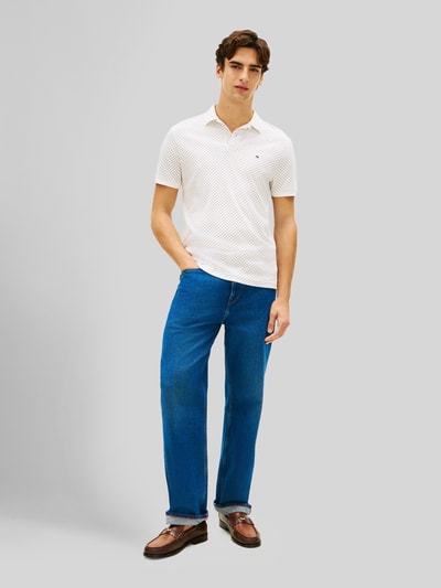 Tommy Hilfiger Regular Fit Poloshirt aus reiner Baumwolle Offwhite 1