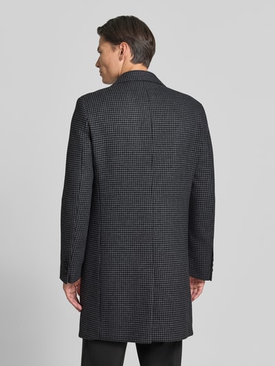 BOSS Regular Fit Wollmantel mit Allover-Muster Modell 'H-Hyde-Bib-E-264' Black 5