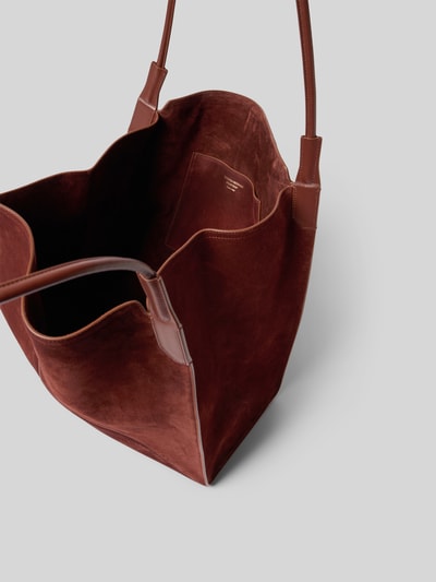 Victoria Beckham Henkeltasche mit Label-Detail Dunkelbraun 5