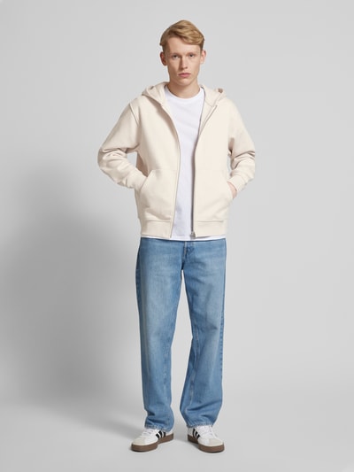 Jack & Jones Sweatjacke mit Viskose-Anteil und Label-Detail Modell 'URBAN' Offwhite 1