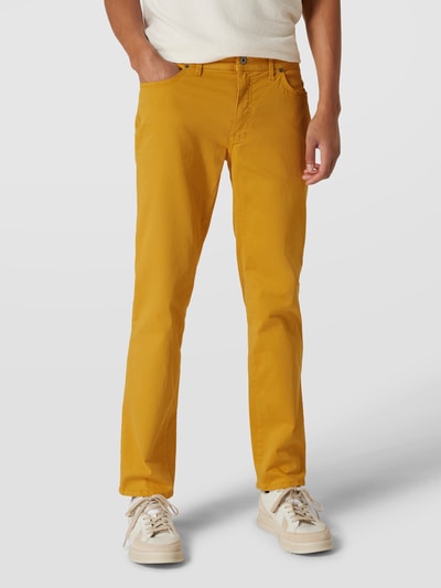 Brax Straight Fit Chino mit Label-Detail Modell 'Cadiz' Gold 4