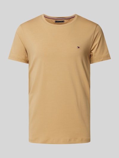 Tommy Hilfiger T-Shirt mit Label-Stitching Camel 1