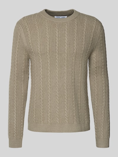 Samsøe Samsøe Strickpullover mit Kaschmir-Anteil Modell 'CASSIUS' Beige 2