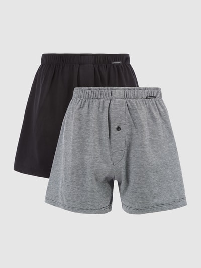 Schiesser Boxershorts van jersey in een set van 2 stuks Zwart - 1