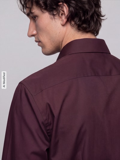 OLYMP Modern Fit Businesshemd aus reiner Baumwolle Bordeaux 3