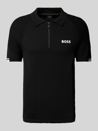 BOSS Green Regular Fit Poloshirt mit Label-Print Modell 'Perform-Max' Black 2
