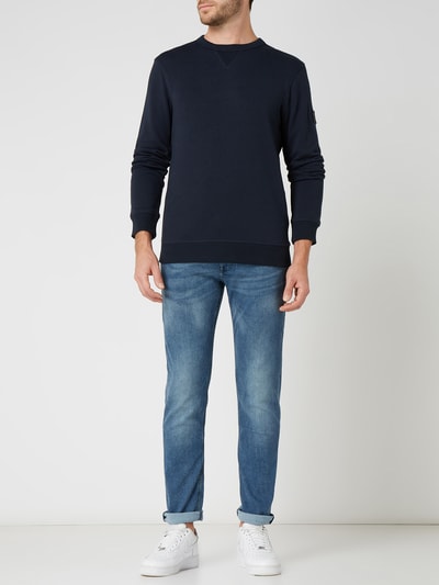 BOSS Orange Sweatshirt met ronde hals, model 'Walkup' Marineblauw - 1