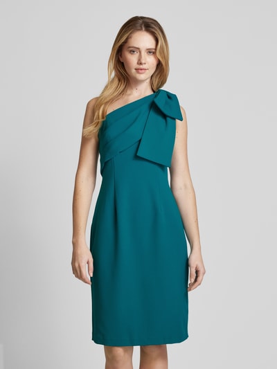 Adrianna Papell Cocktailkleid mit One-Shoulder-Träger Petrol 4