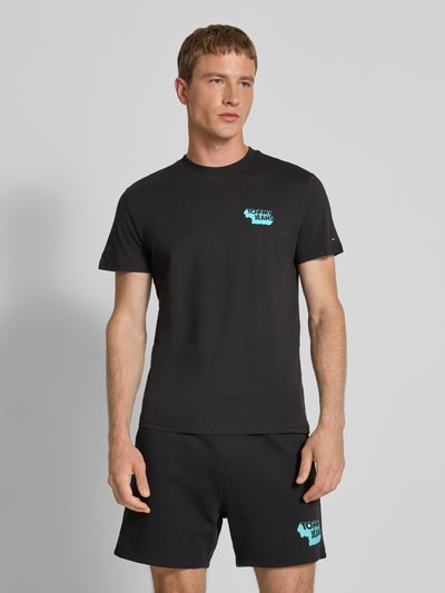 Tommy Jeans Slim Fit T-Shirt aus reiner Baumwolle Black 4