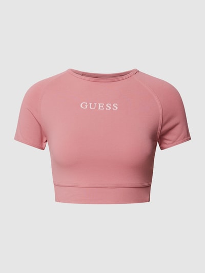 Guess Activewear T-shirt krótki z nadrukiem z logo model ‘ALINE’ Fiołkoworóżowy 2