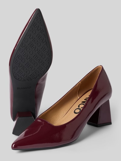 BIANCO Pumps in glänzender Optik Bordeaux 4
