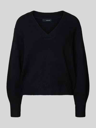 Vero Moda Comfort Fit Strickpullover mit Woll-Anteil Modell 'BOOM' Black 2
