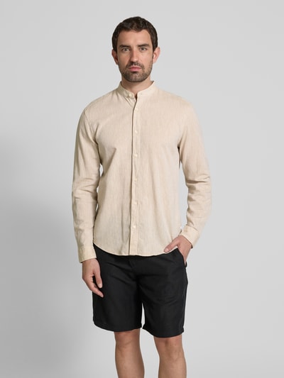 Strellson Vrijetijdsoverhemd met opstaande kraag, model 'Cornel' Beige - 4