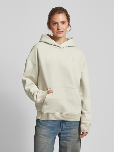 Calvin Klein Jeans Hoodie mit Label-Patch Beige 4