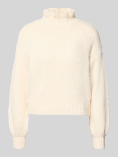 Zero Gebreide pullover met opstaande kraag Ecru - 2