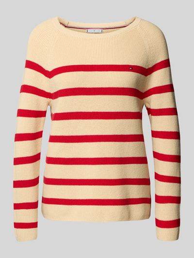 Tommy Hilfiger Regular fit gebreide pullover van zuiver katoen Rood - 1