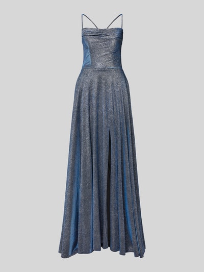 Luxuar Avondjurk met spaghettibandjes Blauw - 2